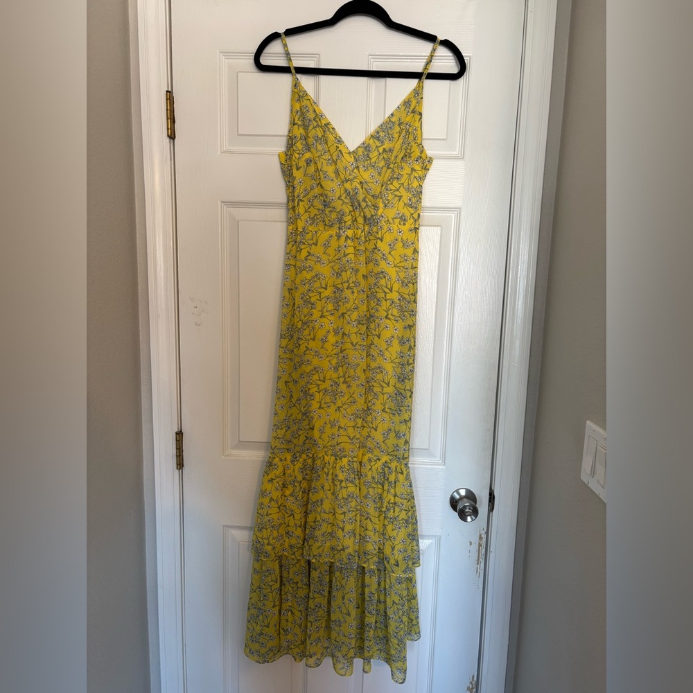 Banana Republic Yellow Floral Maxi Dress - Size 4